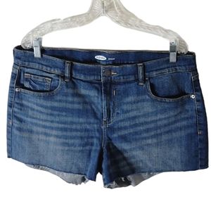 Old Navy boyfriend high waisted cutoff plus size jeans shorts size 14